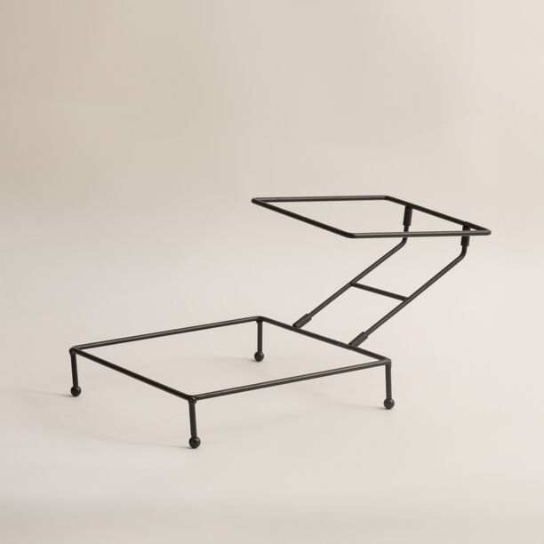 La mesa 2 tier plate set with black stand image number 1