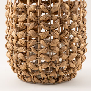 هومز فانوس بامبو 22*22*29سم، بيج