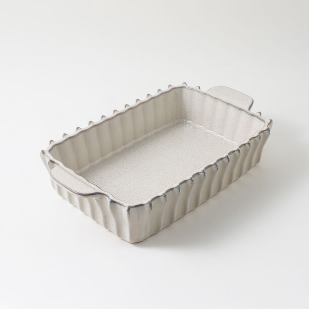 La Mesa oven to table wavy rectangular dish 39*22.5*8.5cm, cream image number 0
