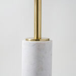 Homez marble side table 31*31*62cm, white image number 1