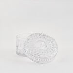 هومز علبة مناديل دايموند زجاج شفاف 16*16*11سم image number 1