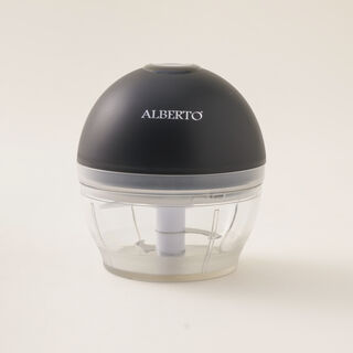Alberto mini electric stainless steel garlic chopper 150ml in black