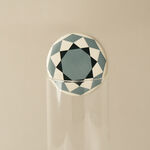 La Mesa Ribbed Glass Jar With Porcelain Cover Taibah Collection, Beige 10*15Cm image number 2