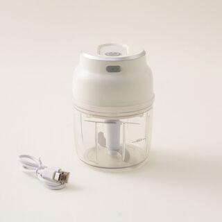 Alberto mini electric stainless steel garlic chopper 230ml in white