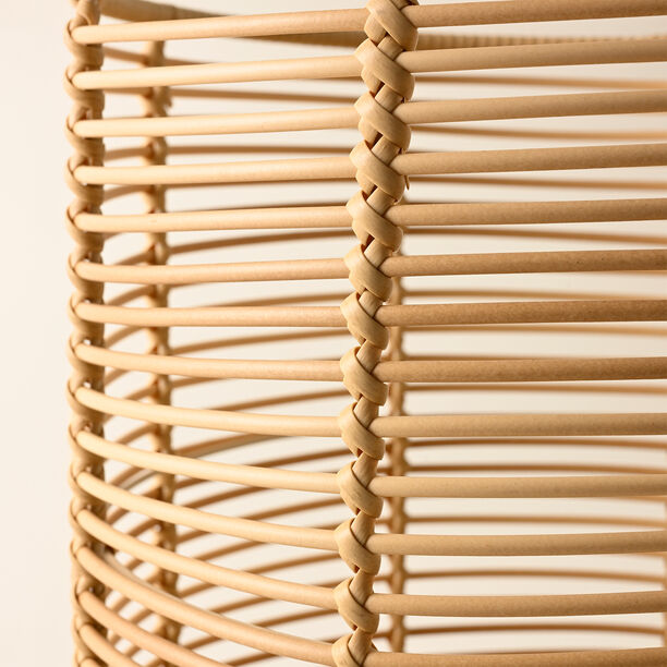 Homez rattan cylinder basket L, beige 35*35*42cm image number 1