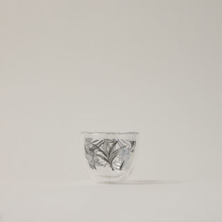 Dallaty white porcelain and glass Tea and coffee cups set 18 pcs