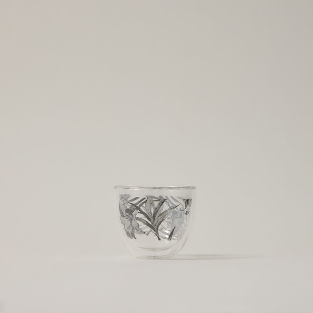 Dallaty white porcelain and glass Tea and coffee cups set 18 pcs image number 2