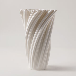 Homez Ceramic White Vase 18.4*18.4*19.5Cm