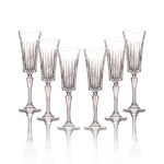 RCR transparent crystal glassware 6 pcs set with base image number 1