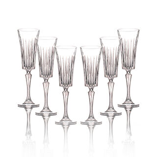 RCR transparent crystal glassware 6 pcs set with base