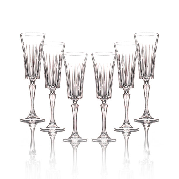 RCR transparent crystal glassware 6 pcs set with base image number 1