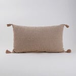 Boutique Blanche Cotton Woven Tassel Cushion 35*60Cm, Beige image number 0