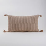 Boutique Blanche Cotton Woven Tassel Cushion 35*60Cm, Beige image number 0
