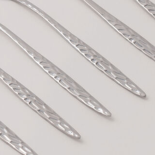 بنتولا طقم شوك حلويات ستانلس ستيل بلمعة مرآة 6 قطع 2.5 ملم