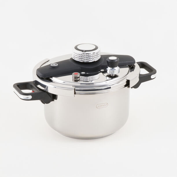 Alberto Stainless Steel Pressure Cooker 5L Folding Handles, Silver image number 0