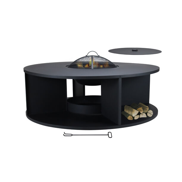 Homez firepit, black 115*115*48 cm image number 0