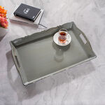 Serving Tray Antique Finish Grey Color image number 0