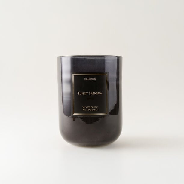Homez glass jar scented candle sunny sangria, black 15*20cm image number 0