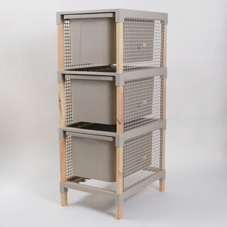 Sinbo Wooden Drawer Unit 3 Layer 45L, Beige