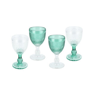 4 Pcs Glass Footed Tumbler