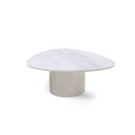 هومز كوردا طاولة وسط رخام، أوف وايت 92*82*37 سم image number 0