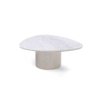 Homez corda centre table marble, off white 92*82*37 cm