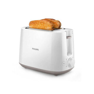 Philips Toaster, Cool Wall, 830W, Removable Crumb Tray, Defrost And Reheat Settings, Cancel Button.