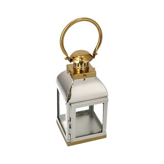 Lantern Stainless Steel Silver & Gold
