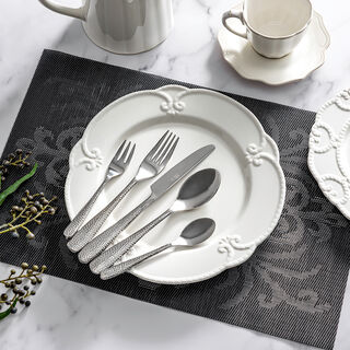 La Mesa silver stainless steel cutlery set 20 pc