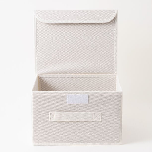 Homez Clothes Organizer Storage Box Polyester, Beige 43*28*25Cm image number 2