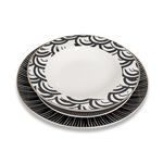 La Mesa Black And White 18 Pieces Dinner Set image number 2