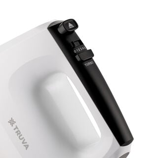 Truva White 5 Speed 500W Hand Mixer With Beaters And Hooks