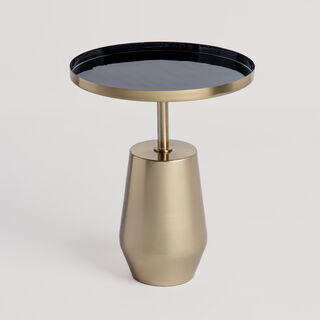 Homez steel side table, gold and black 40*40*50cm