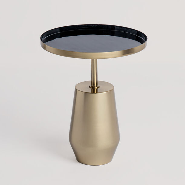 Homez steel side table, gold and black 40*40*50cm image number 0