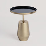 Homez steel side table, gold and black 40*40*50cm image number 0