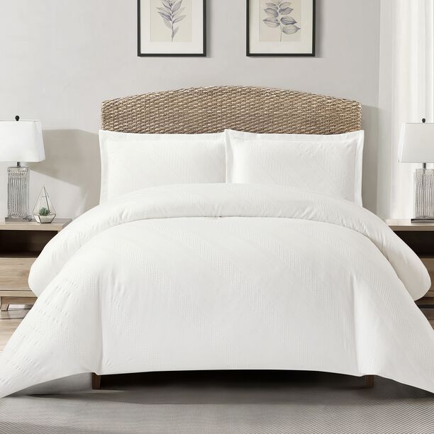 Cottage 3 pieces jacquard comforter set, king size image number 1