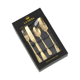 16 Pcs Cutlery Set Royal Gold
