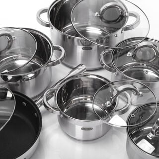 Alberto 12Pcs Stainless Steel Cookware Set