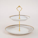 Honey Marble 2 Tier Cake Stand image number 0