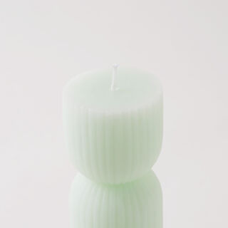 Homez embossed candle 5.5*17cm, green