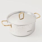 Korkmaz stainless steel cookware set of 8pcs, silver image number 2