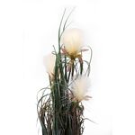 Artificial Plant Dandelion X3 With Pot White Polyester And Iron Wire  image number 1