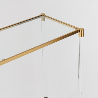 Homez acrylic console table in gold 121*40*78cm