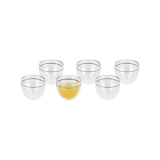 Arabic Coffee Cup Set 6Pc Silver