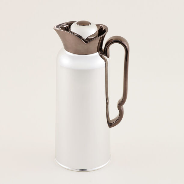 "Dallaty saudi coffee vacuum flask stainless steel white 1L image number 1