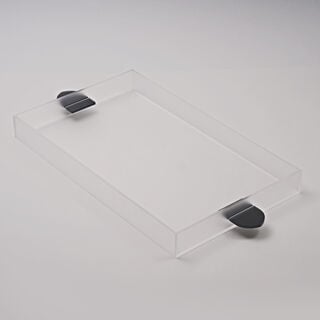 Dallaty Acrylic Tray With Grey Color Handle, 59.5*30*5 Cm