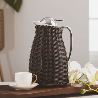 Dallety Stainless Steel Vf Rattan With Design Of Bamboo Brown 1L