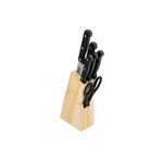 6 Pcs Wooden Knife Block With Knives image number 2