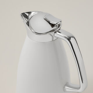 Dallaty vacuum flask chrome and white 1L