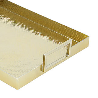 Rectangular serving tray gold plated 48*31*6.5 cm
